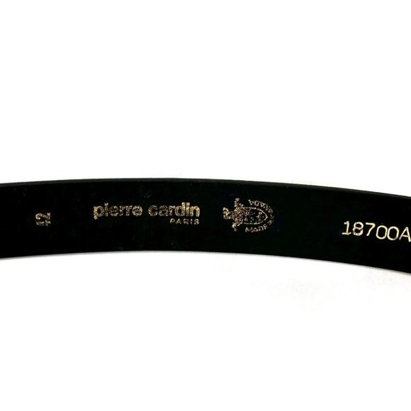 Vintage 1990’s ‘Pierre Cardin Paris’ Leather Belt with Two Toned Buckle - 42 L/L - Picture 4 of 9